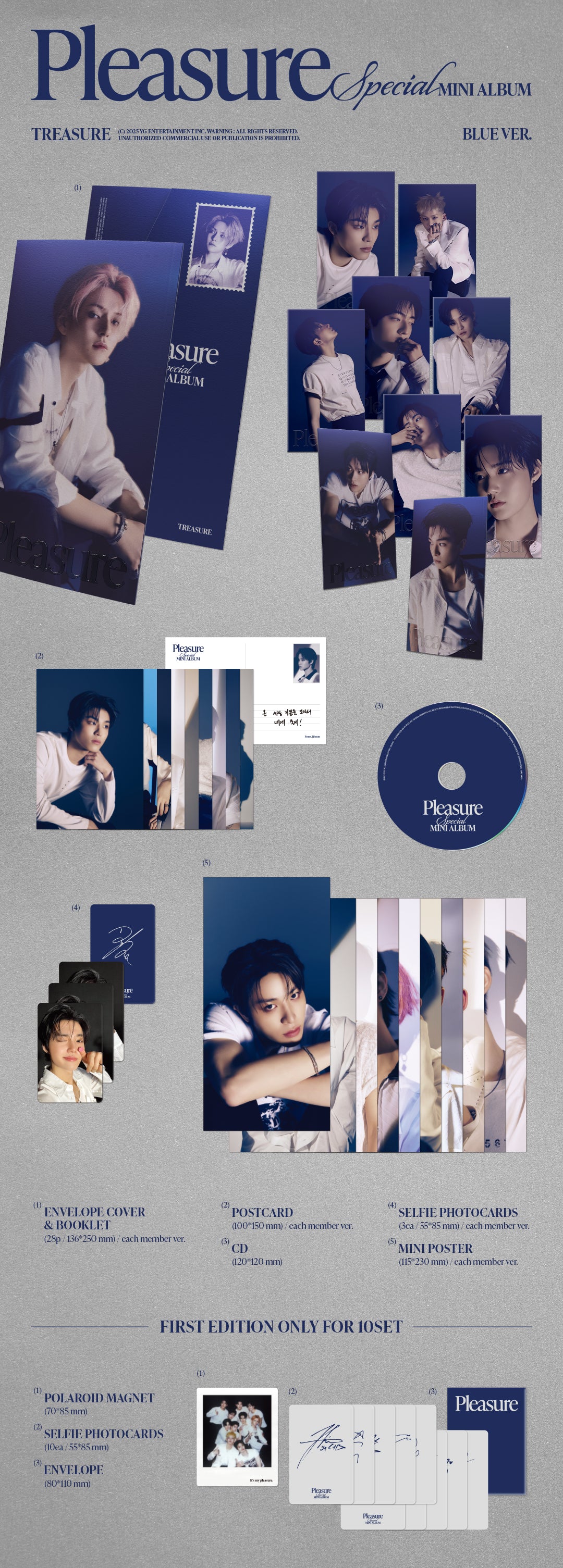 TREASURE - Special Mini Album 'Pleasure' (Blue Ver.)
