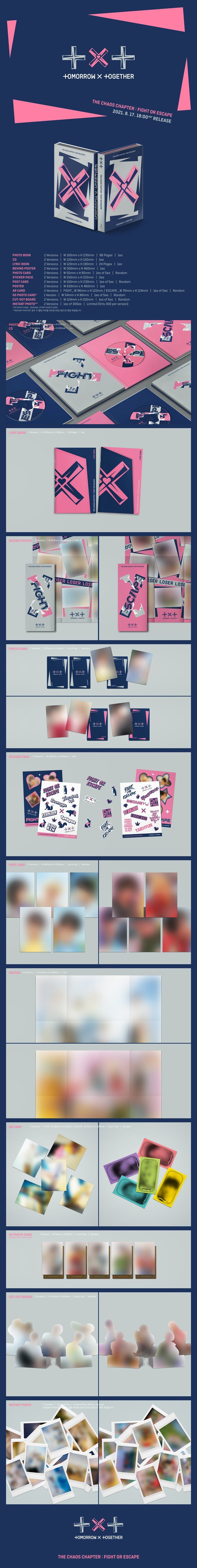 TXT - THE CHAOS CHAPTER: FIGHT OR ESCAPE album contents and details