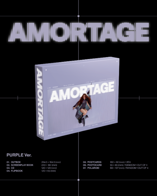 JISOO - JISOO Mini Album [AMORTAGE] DELUXE EDITION (PURPLE Ver /BLACK Ver) album