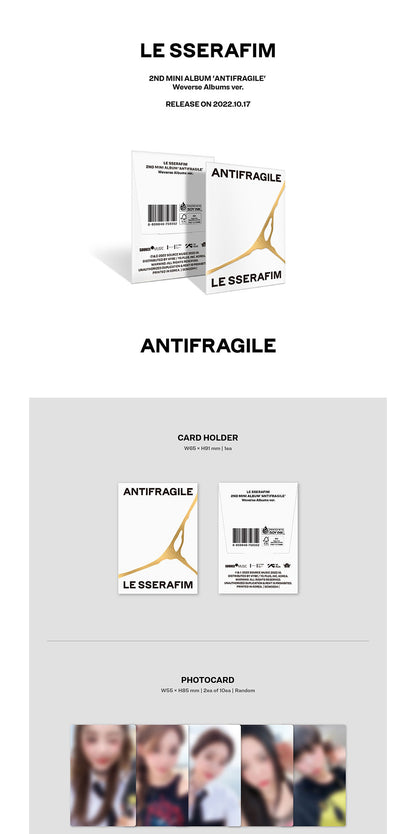 [READY STOCK] (LE SSERAFIM) - 2 [ANTIFRAGILE] (Weverse Albums Ver.) 2