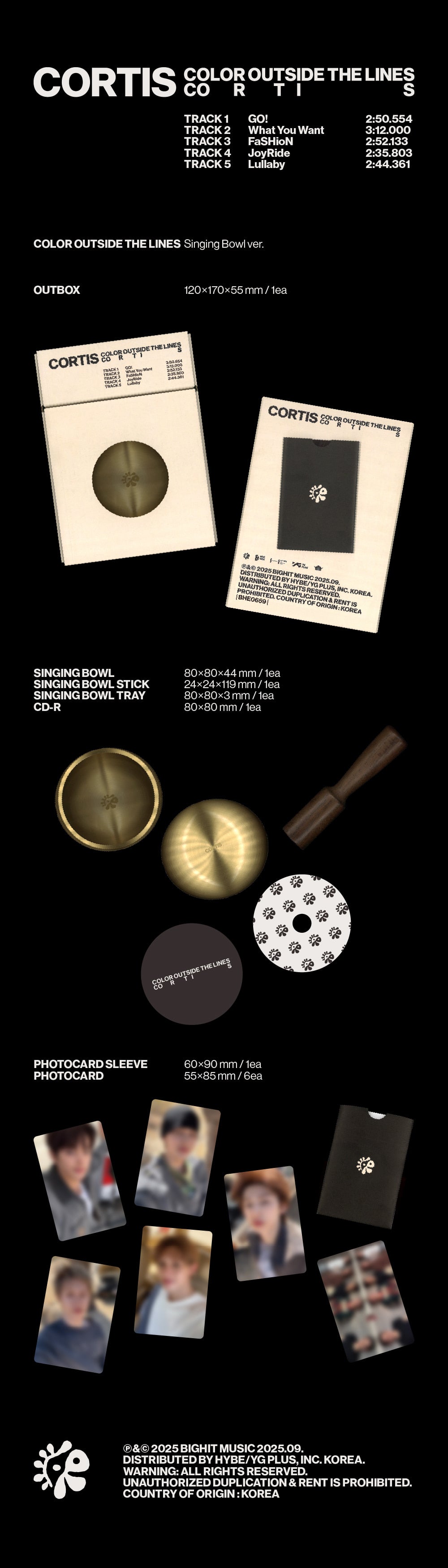 [READY STOCK] CORTIS The 1st EP [COLOR OUTSIDE THE LINES] (Singing Bowl ver.) 2