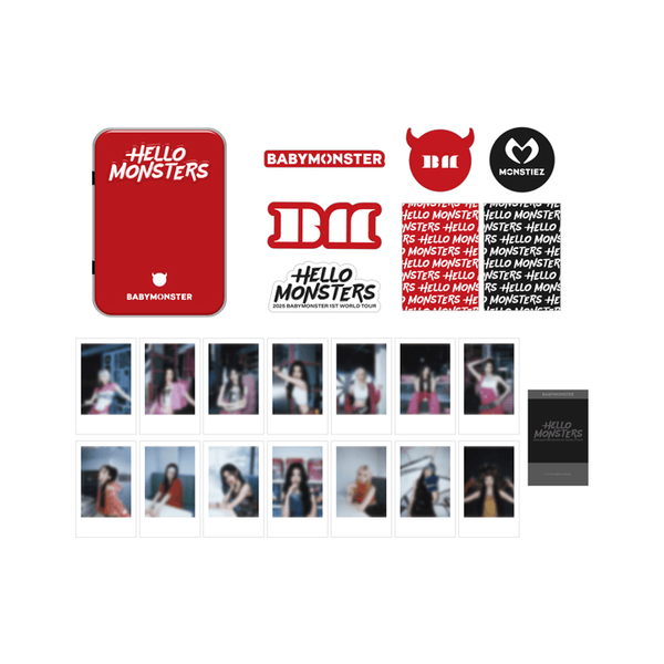 [HELLOMONSTERS] BABYMONSTER TIN CASE + INSTANT PHOTO + STICKER SET