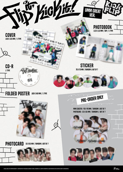 KICKFLIP - 1st Mini Album : Flip it, Kick it! [Umm Great ver.]