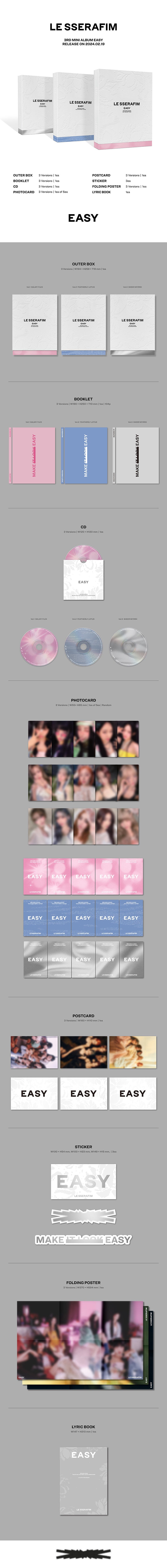 LE SSERAFIM - 3rd Mini Album 'EASY'
