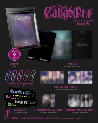 PLAVE - 3rd Mini Album 'Caligo Pt.1' (Fugitive Ver.)