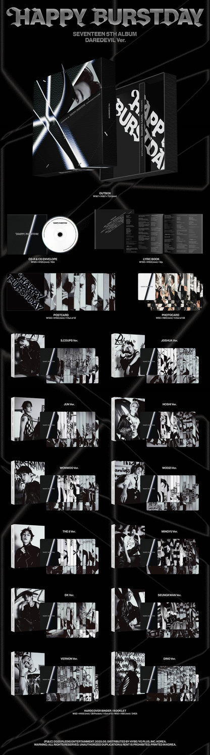 SEVENTEEN - SEVENTEEN 5th Album : HAPPY BURSTDAY [DAREDEVIL ver.]