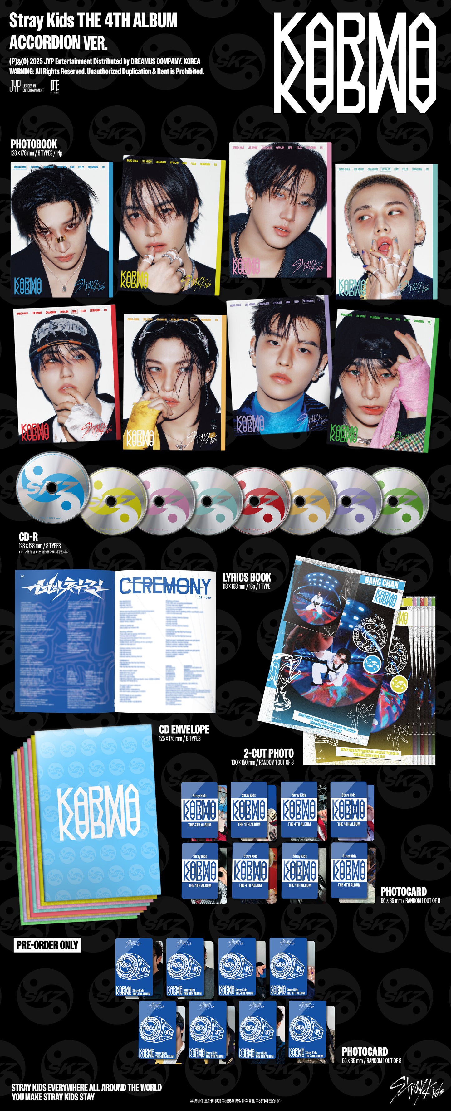 STRAY KIDS - 4th Full Album 'KARMA' (Accordion Ver.)