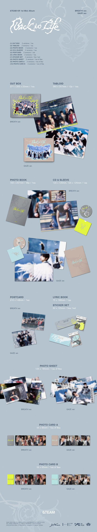 &TEAM - KR 1st Mini Album : Back to Life