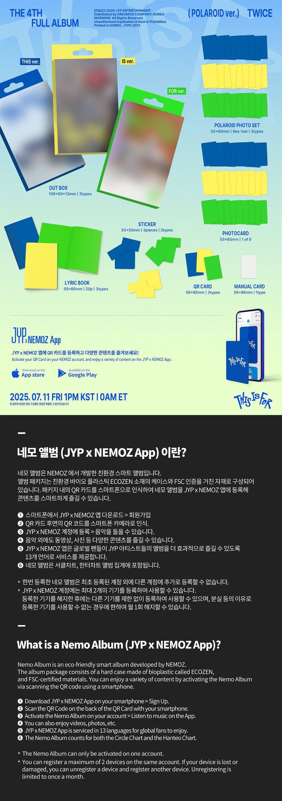 TWICE - 4th Full Album : THIS IS FOR [POLAROID ver.]