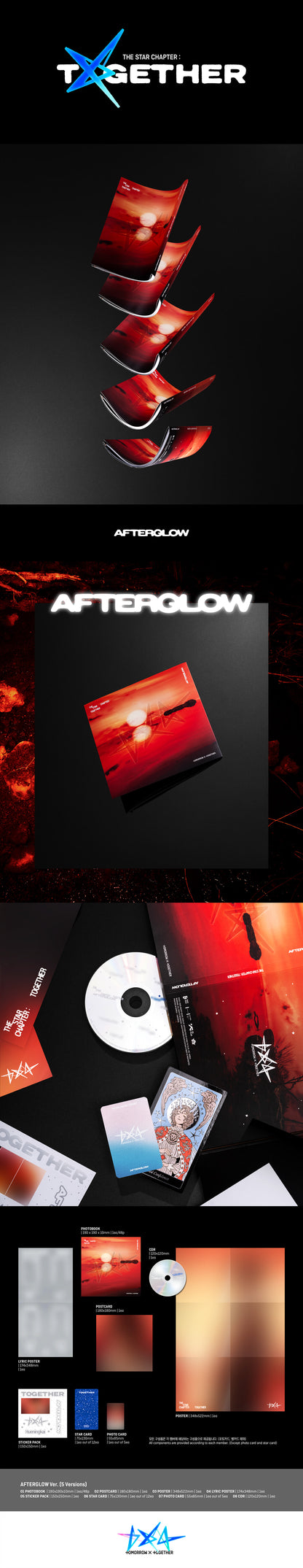 TXT - TOGETHER [Afterglow Ver.] album contents and details