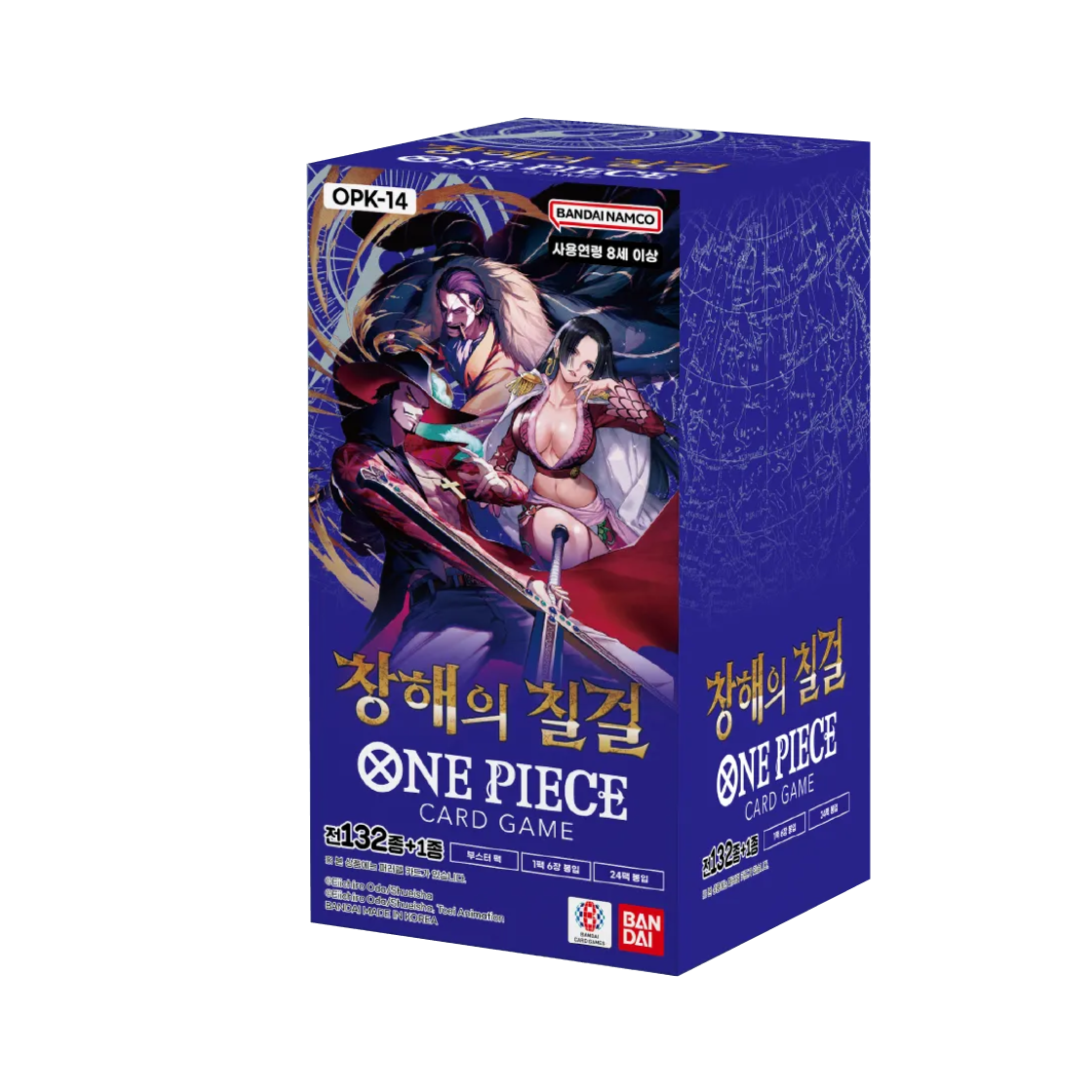 One Piece TCG OPK-14 Booster Pack The Azure Sea's Seven Box (Pack of 24/Korean Ver.) · ONE SIZE