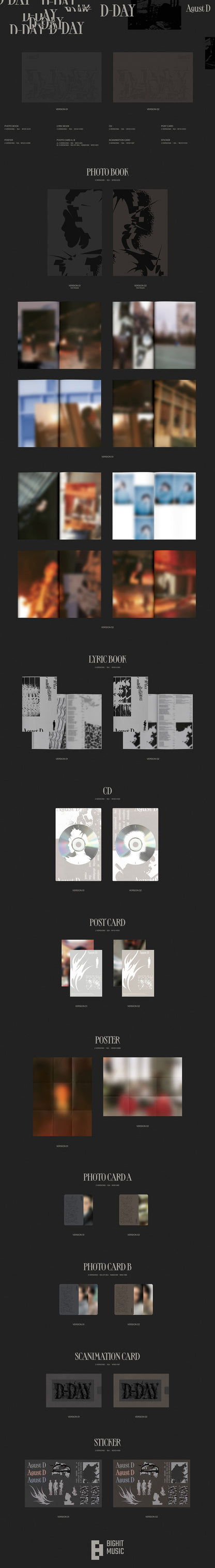 Agust D - D-DAY album contents and details