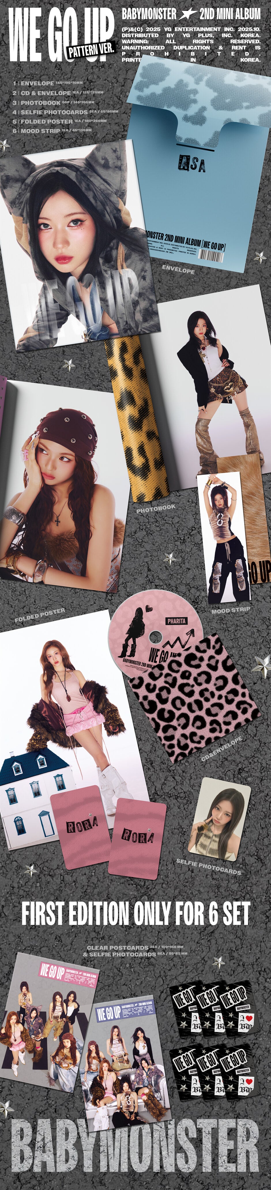 BABYMONSTER - WE GO UP [PATTERN Ver.] album contents and details