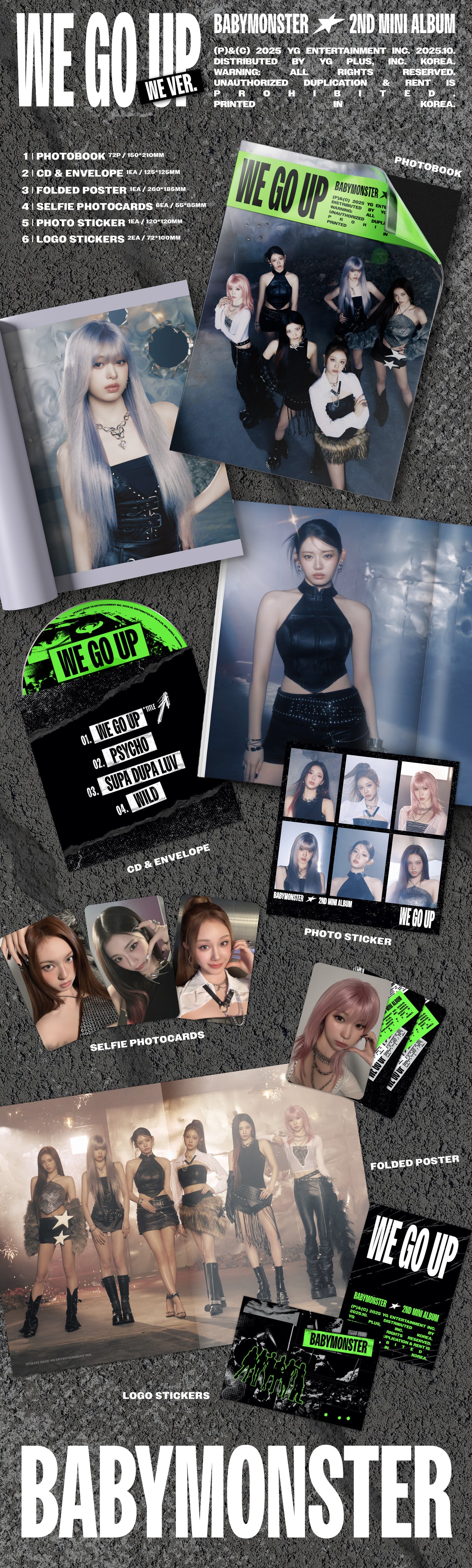 BABYMONSTER - WE GO UP [WE Ver.] album contents and details