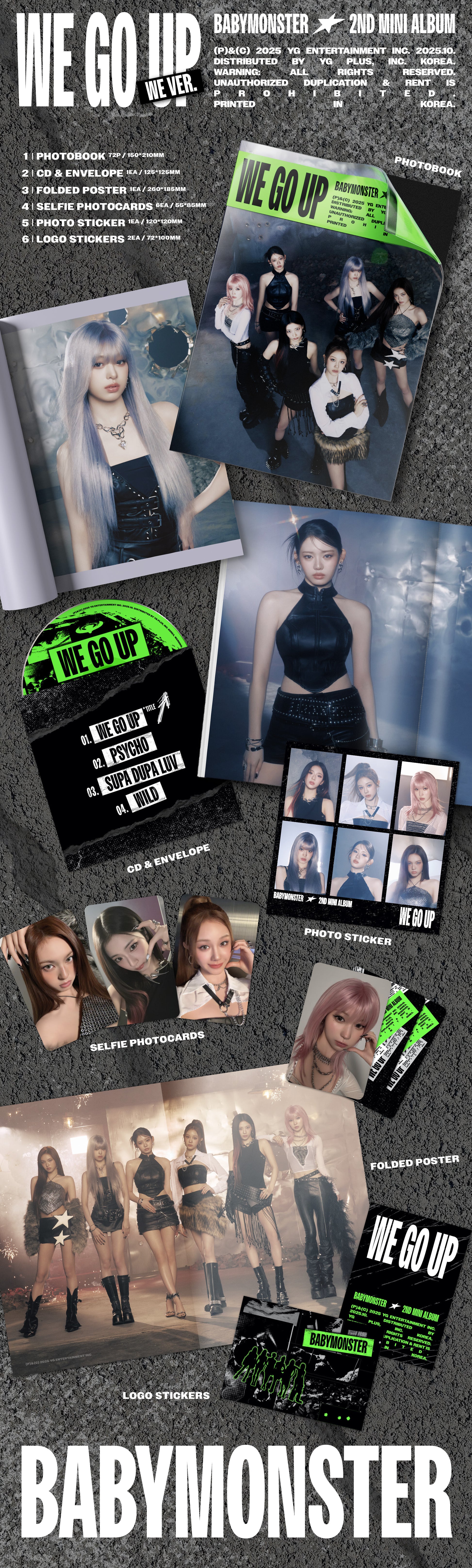 BABYMONSTER - WE GO UP [WE Ver.] album contents and details