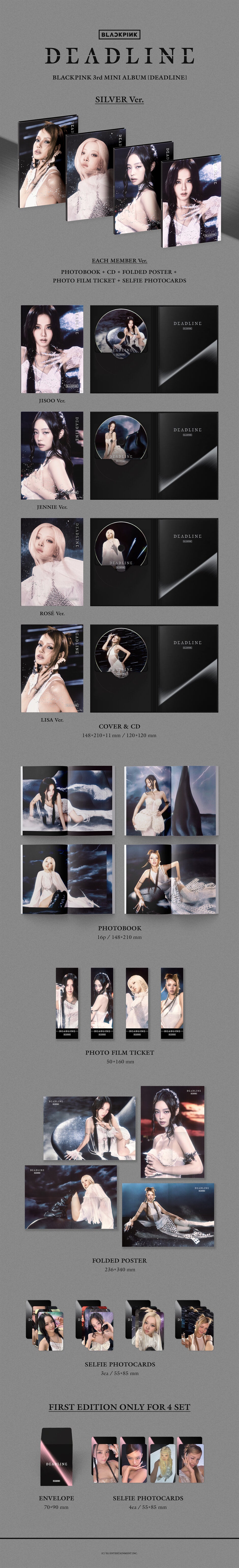 BLACKPINK - DEADLINE [SILVER Ver.] album contents and details