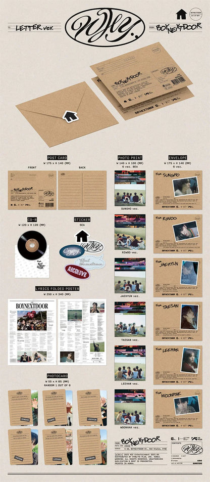 BOYNEXTDOOR - 1st EP 'WHY' [LETTER ver.] album details