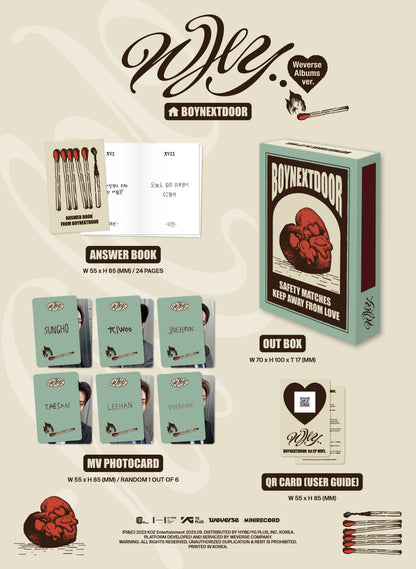 BOYNEXTDOOR - 1st EP 'WHY' [Weverse Albums ver.] album contents and details