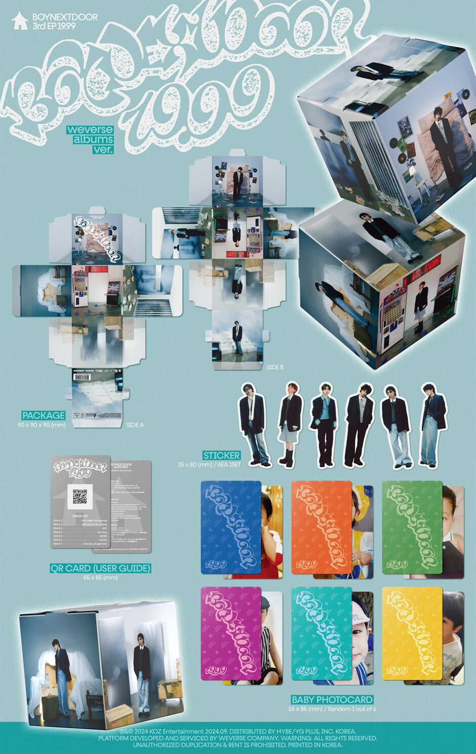 BOYNEXTDOOR - 3rd EP '19.99' [Weverse Albums ver.] album contents and details