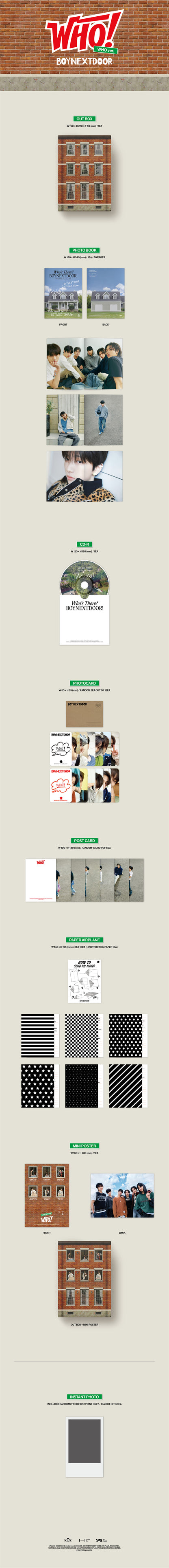 BOYNEXTDOOR - WHO! album contents and details