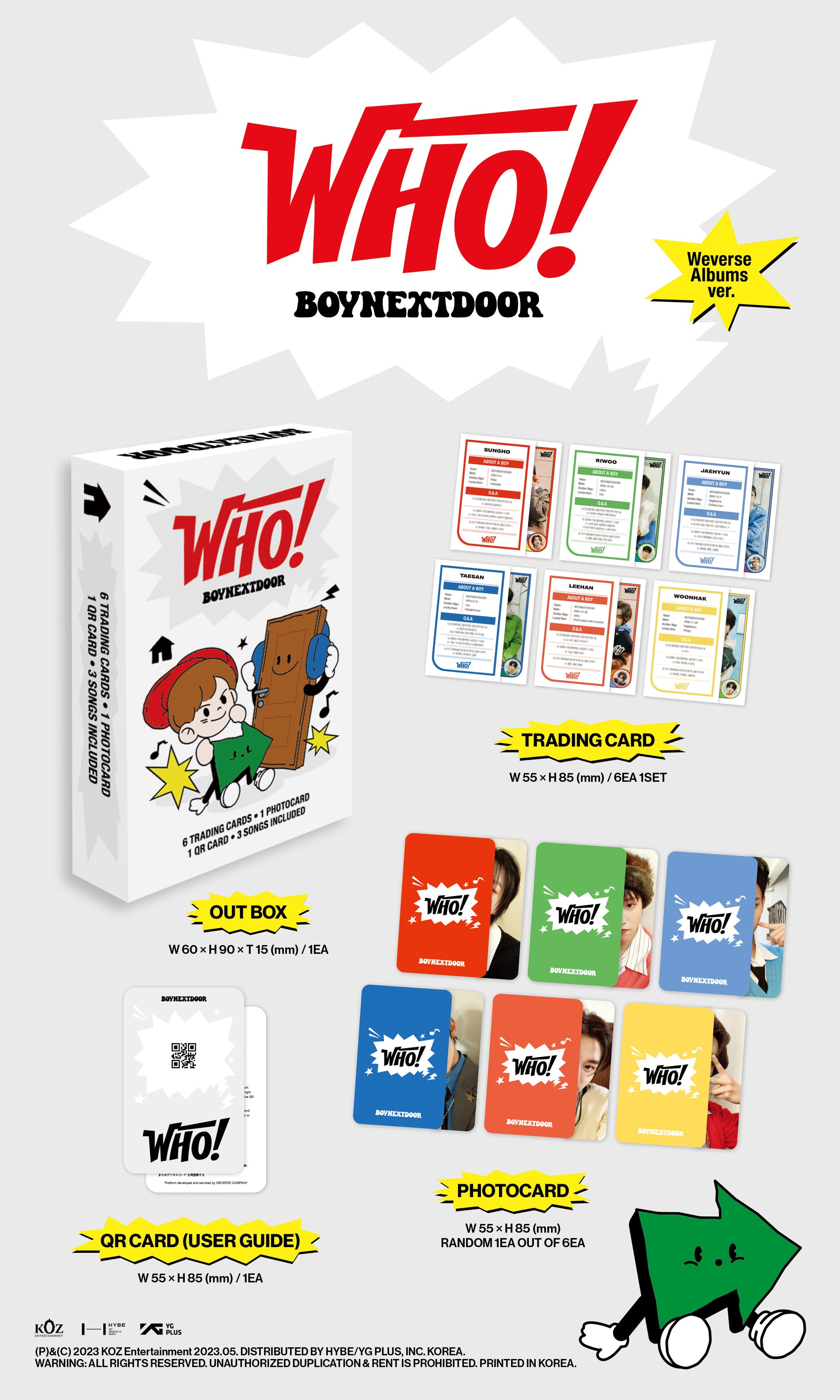 BOYNEXTDOOR - WHO! [Weverse Albums ver.] album contents and details