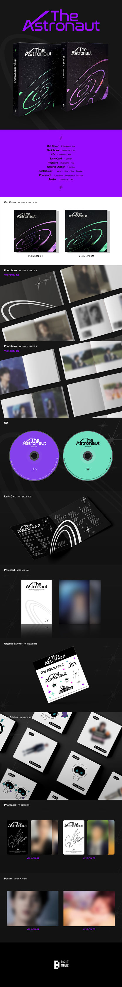 JIN - The Astronaut album contents and details