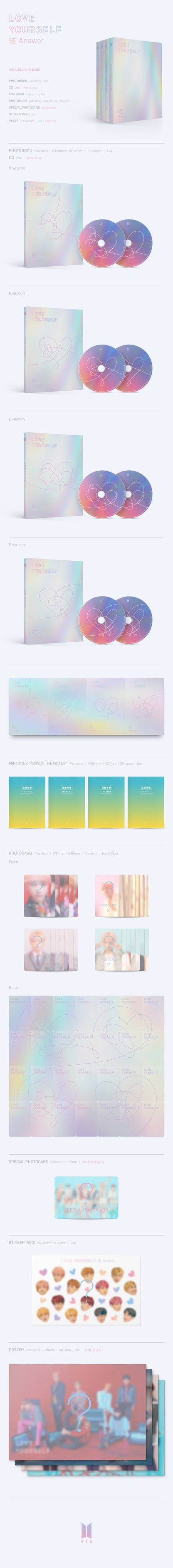 BTS - LOVE YOURSELF 結 'Answer' album contents and details