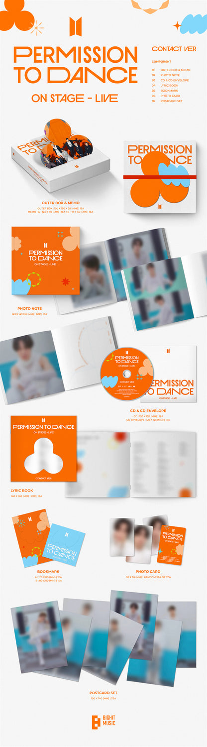 BTS - PERMISSION TO DANCE ON STAGE LIVE album contents and details