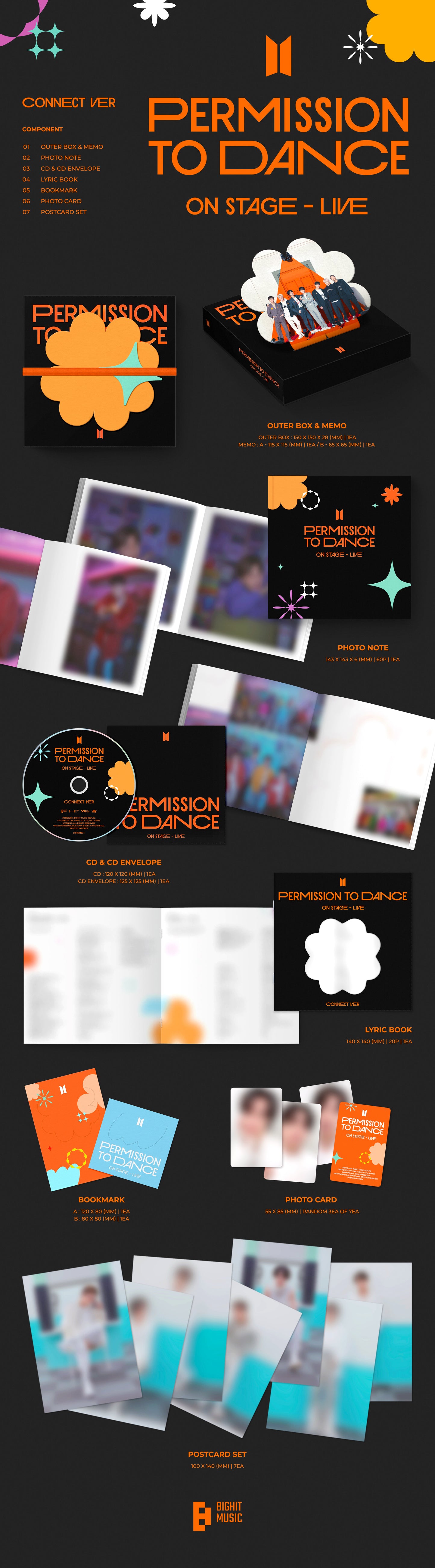 BTS - PERMISSION TO DANCE ON STAGE LIVE album contents and details