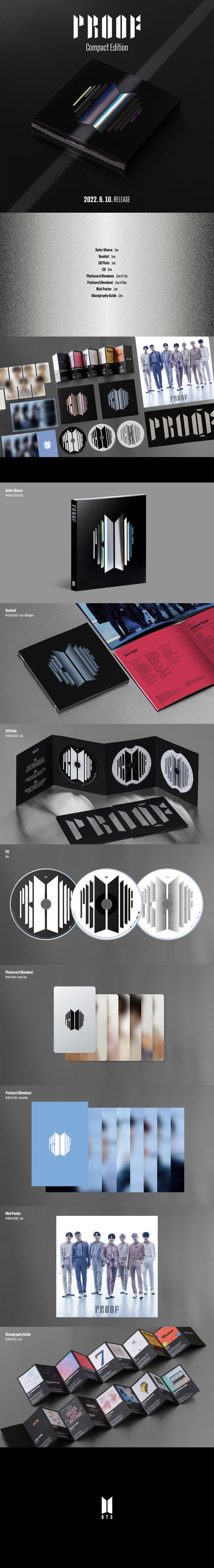 BTS - PROOF [COMPACT EDITION] album contents and details