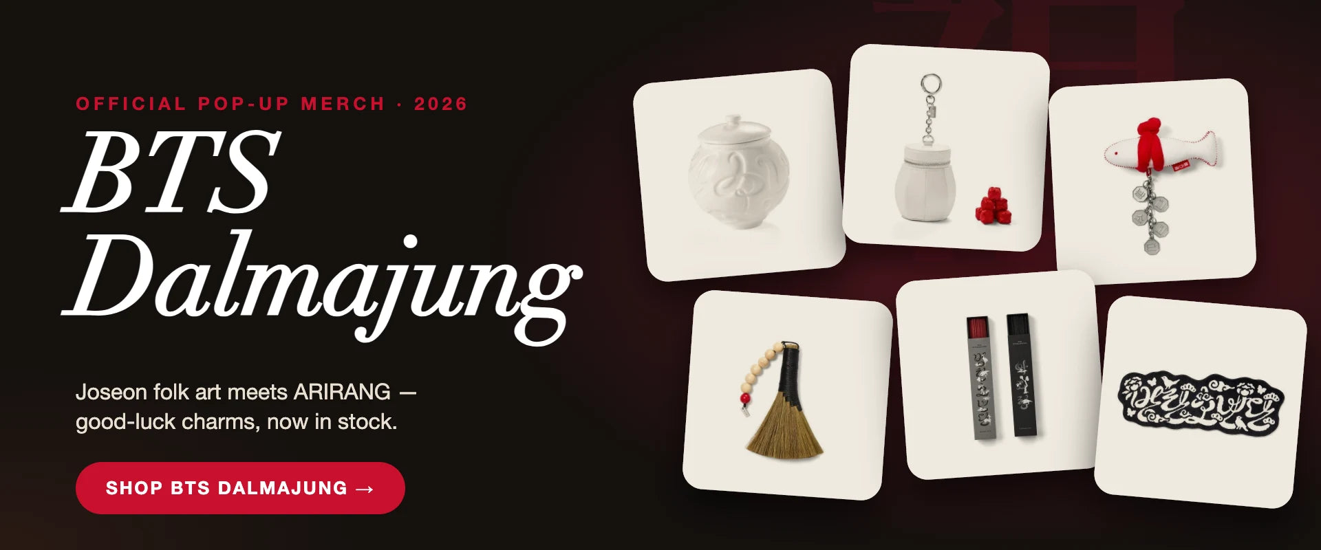 BTS 2026 DALMAJUNG official pop-up merch — shop the collection