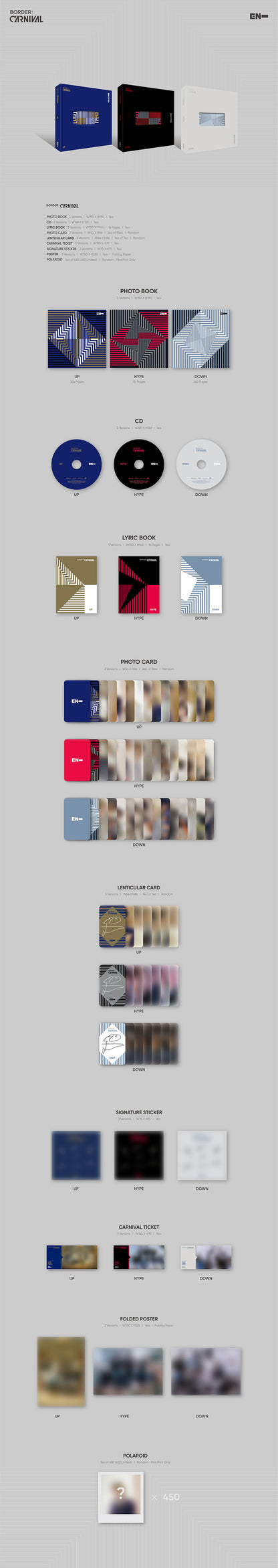 ENHYPEN - BORDER : CARNIVAL album contents and details
