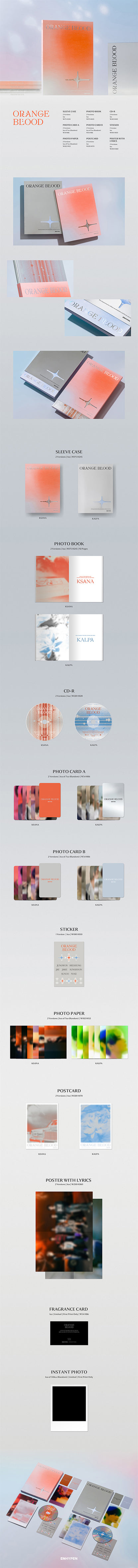 ENHYPEN - ORANGE BLOOD album contents and details