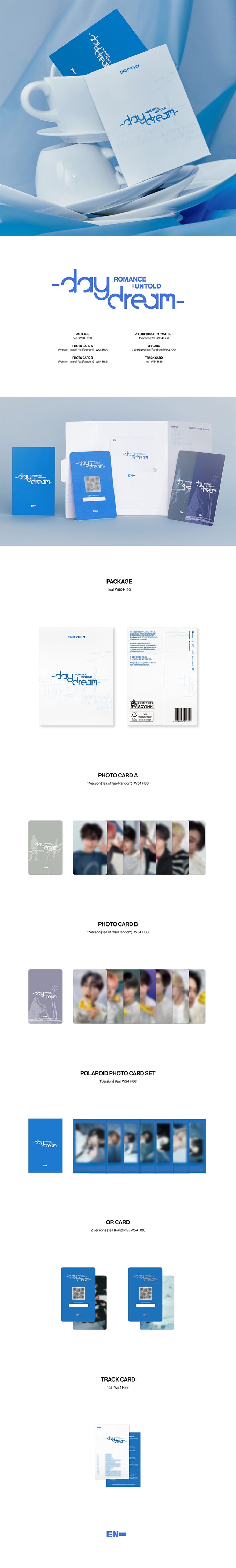 ENHYPEN - ROMANCE : UNTOLD -daydream- (Weverse Albums ver.) album contents and details