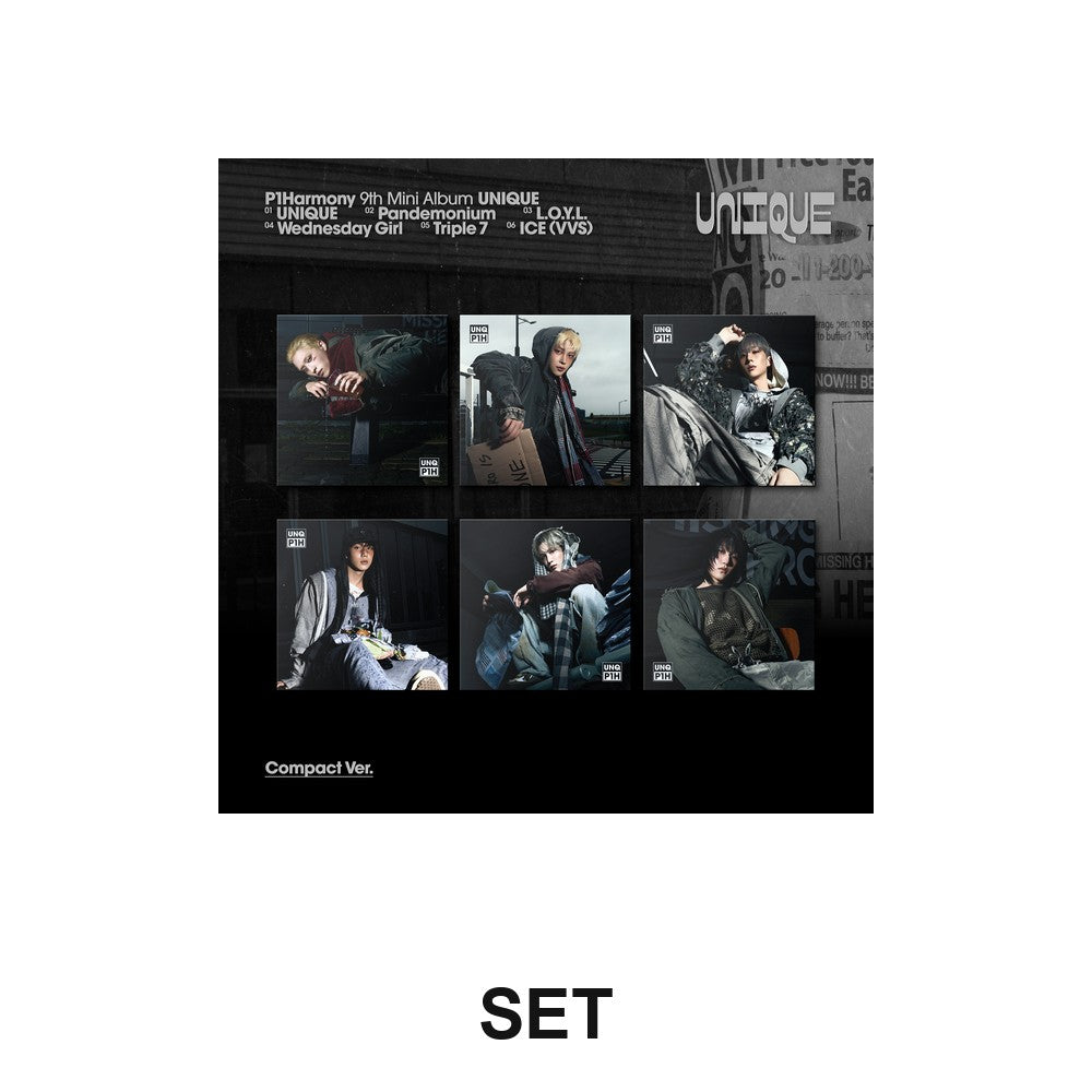 P1HARMONY - 9TH MINI ALBUM [UNIQUE] (COMPACT ver.) album — COMPACT SET