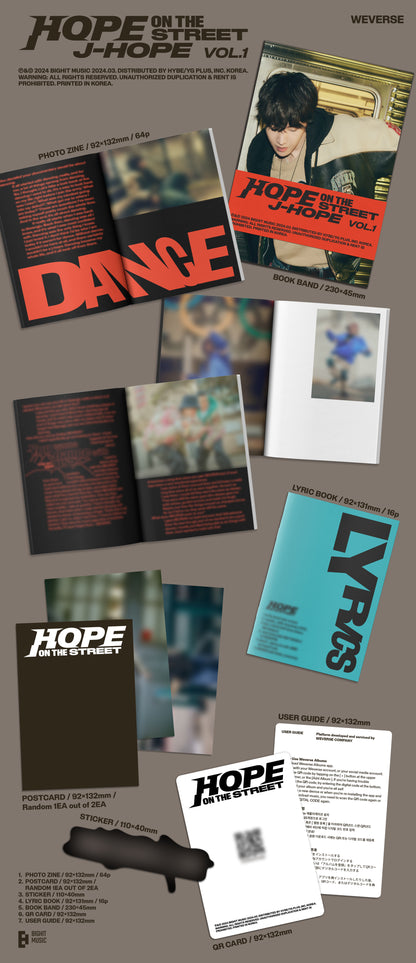 j-hope - HOPE ON THE STREET VOL.1 [Weverse Albums ver.] album contents and details