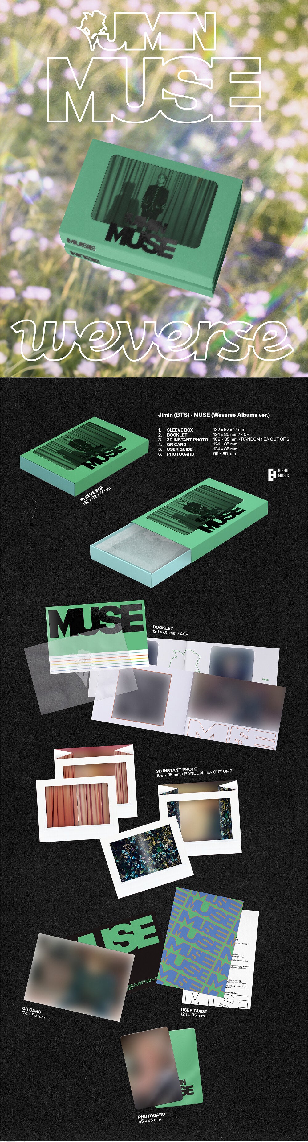 Jimin - MUSE [Weverse Albums ver.] album contents and details