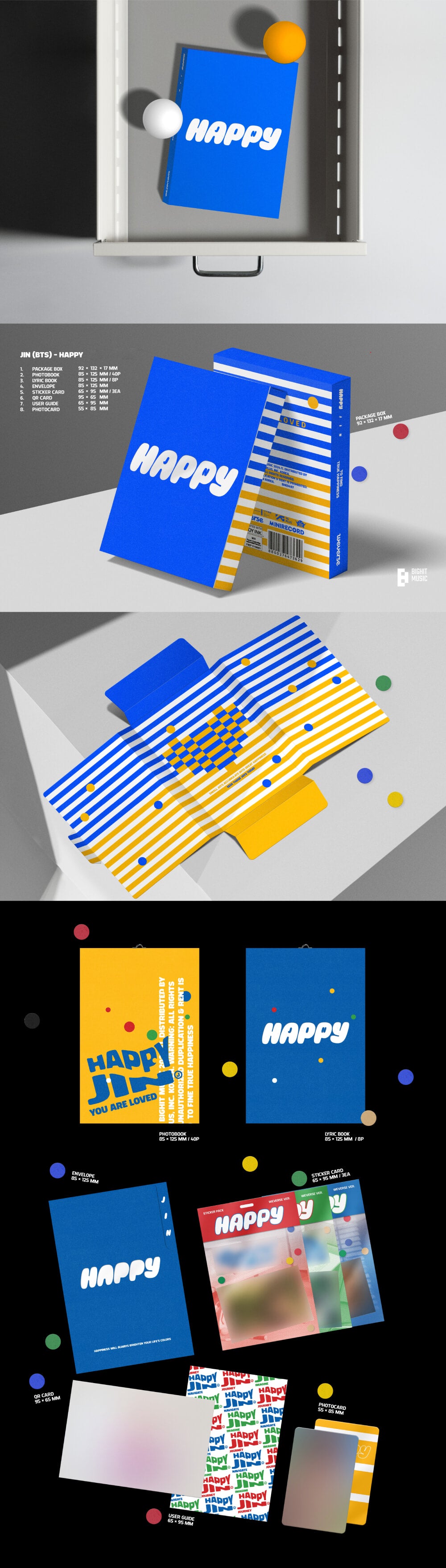 Jin - Happy [Weverse Albums ver.] album contents and details