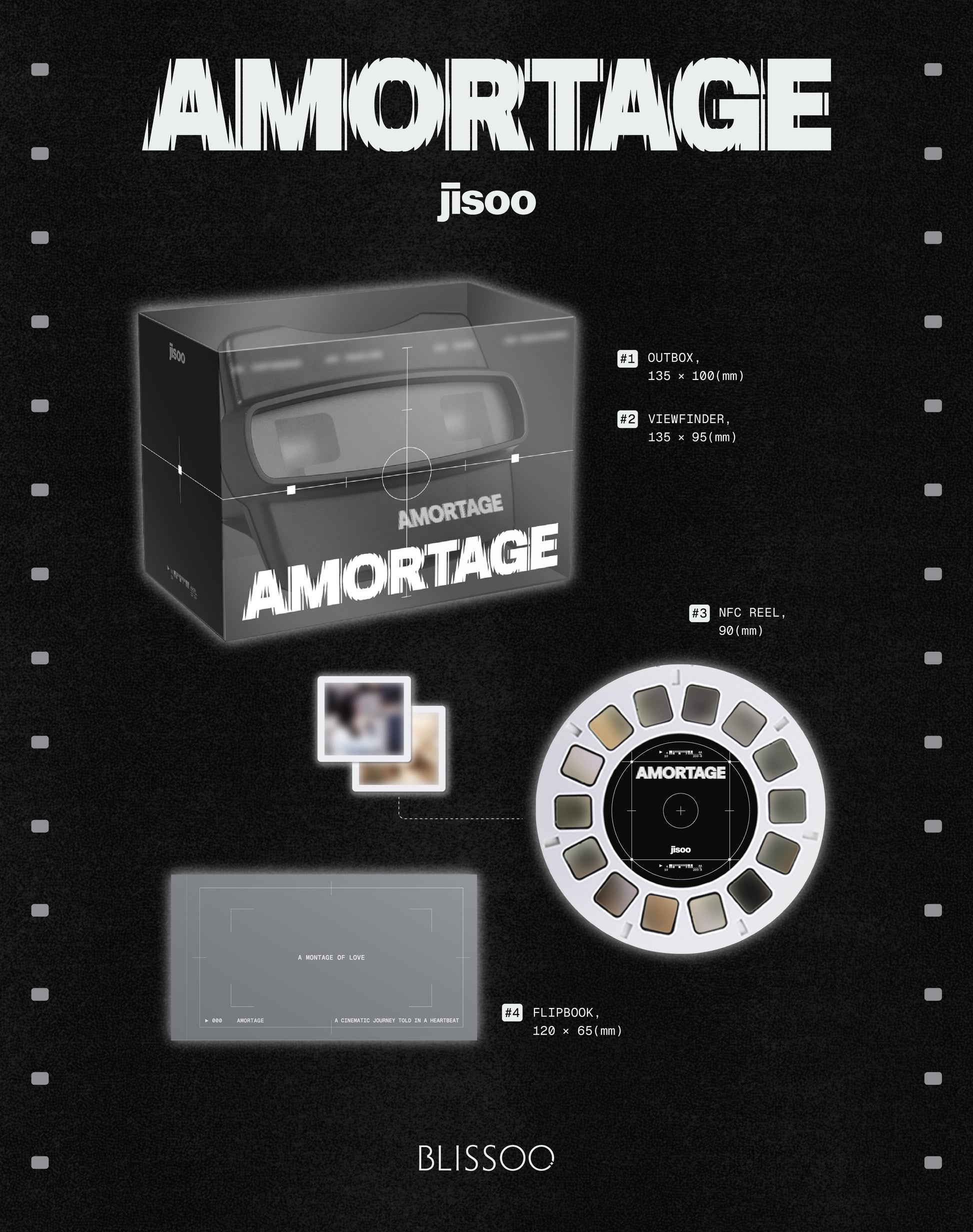 JISOO - AMORTAGE [REELS Ver.] album contents and details