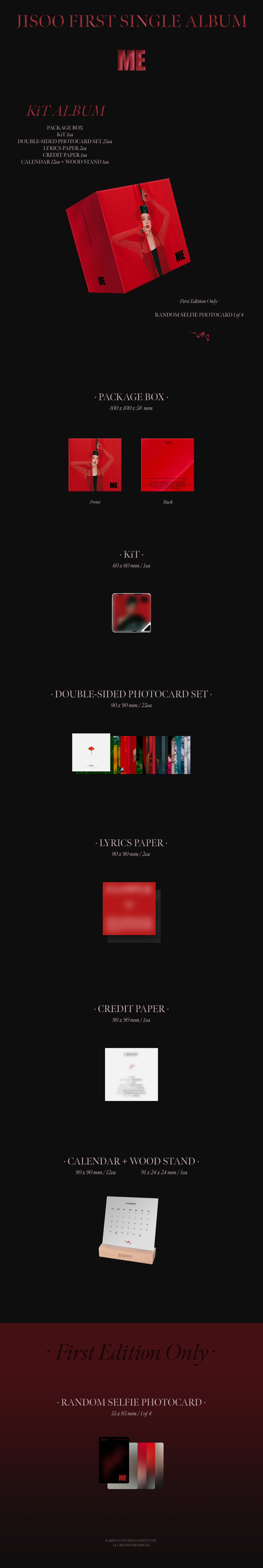 JISOO - ME [KiT ALBUM] album contents and details