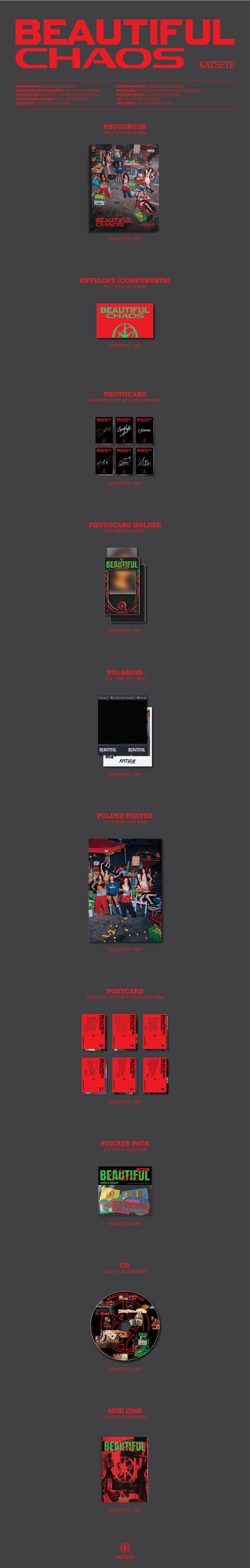 KATSEYE - BEAUTIFUL CHAOS album contents and details