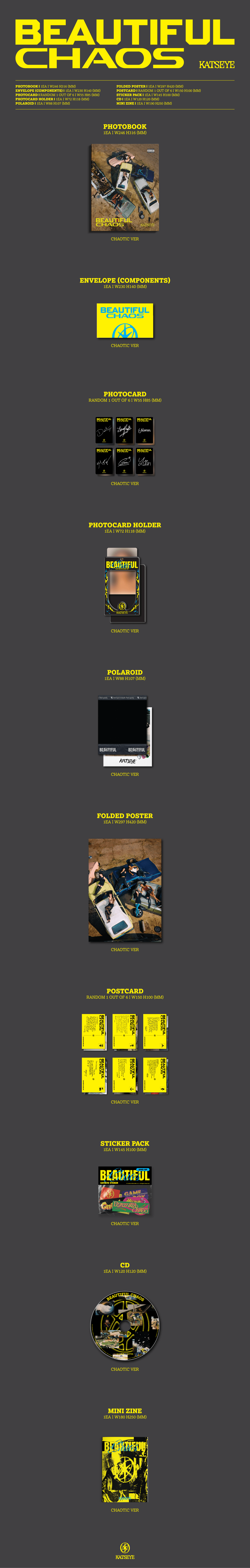 KATSEYE - BEAUTIFUL CHAOS album contents and details