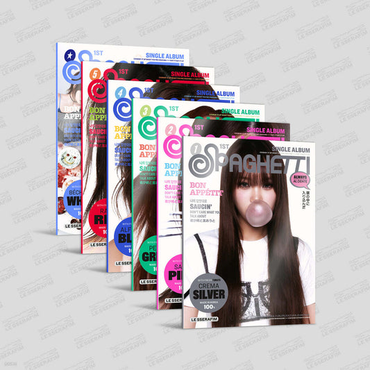 LE SSERAFIM - 1st Single Album 'SPAGHETTI' [COMPACT ver.] album cover