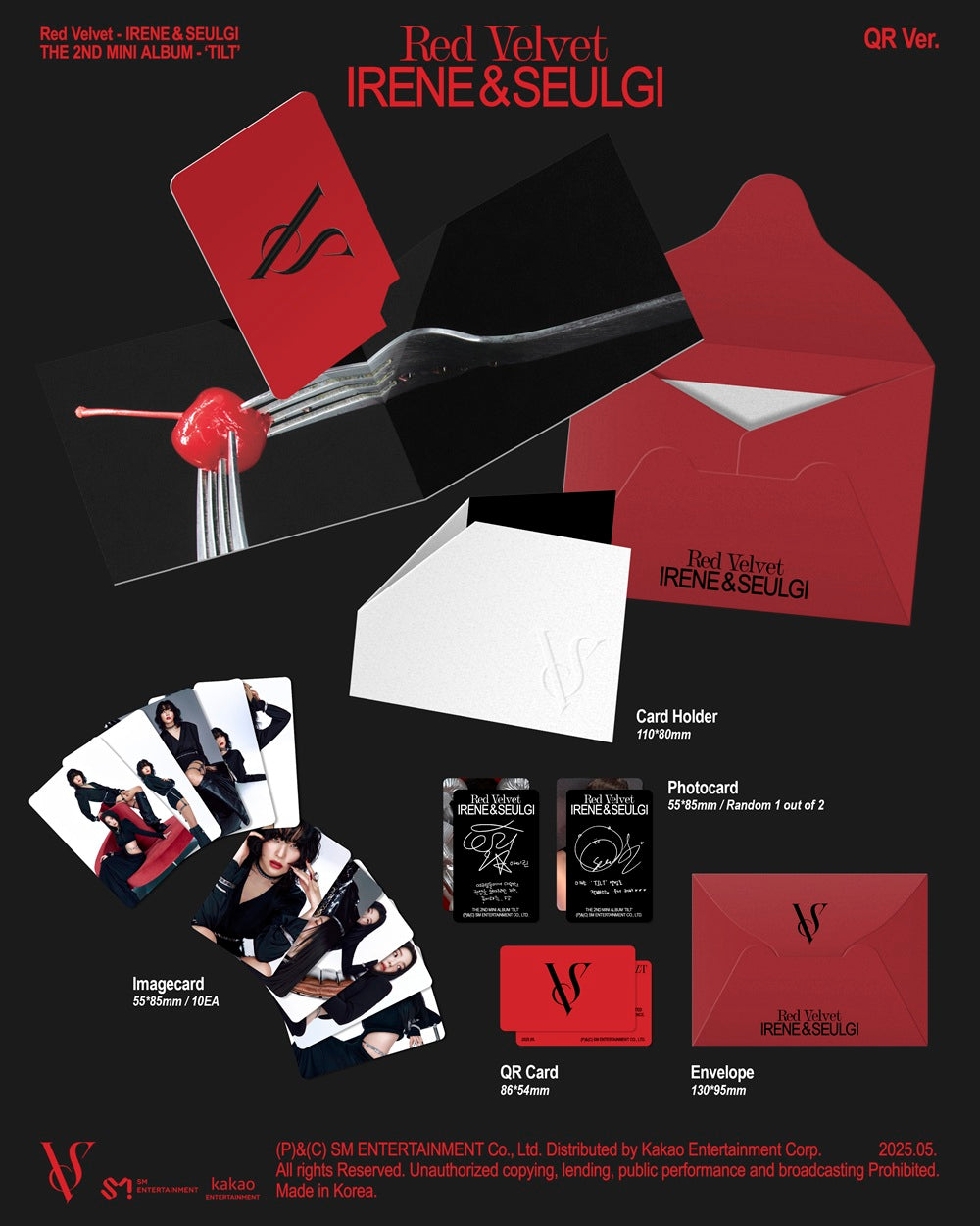 Close-up image showing details of IRENE&SEULGI album "TILT" (QR version)