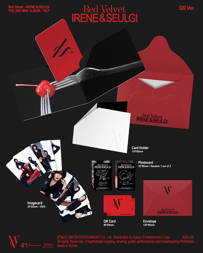 Close-up image showing details of IRENE&SEULGI album "TILT" (QR version)