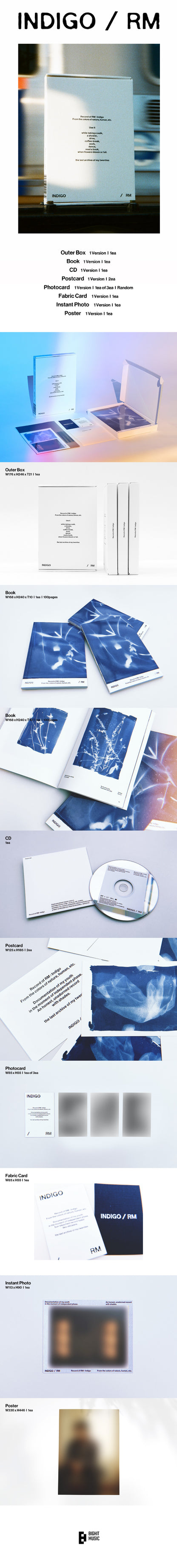 RM - INDIGO [BOOK EDITION] album contents and details