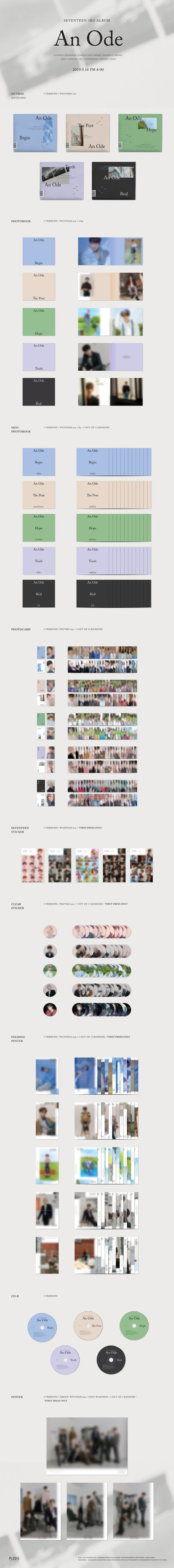 SEVENTEEN - An Ode album contents and details