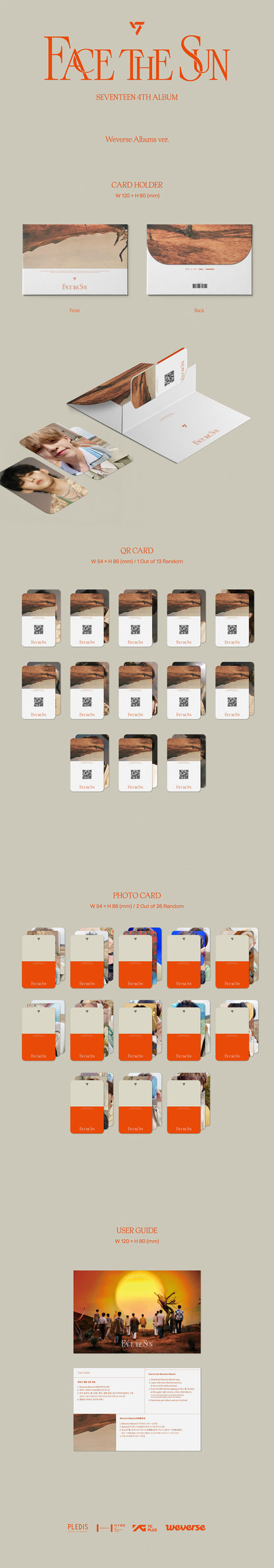 SEVENTEEN - Face the Sun [Weverse Albums ver.] album contents and details