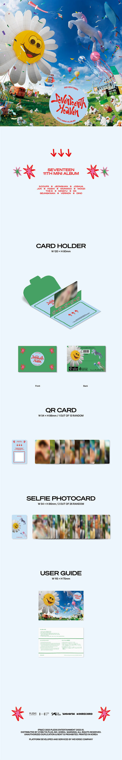 SEVENTEEN - SEVENTEENTH HEAVEN [Weverse Albums ver.] album contents and details