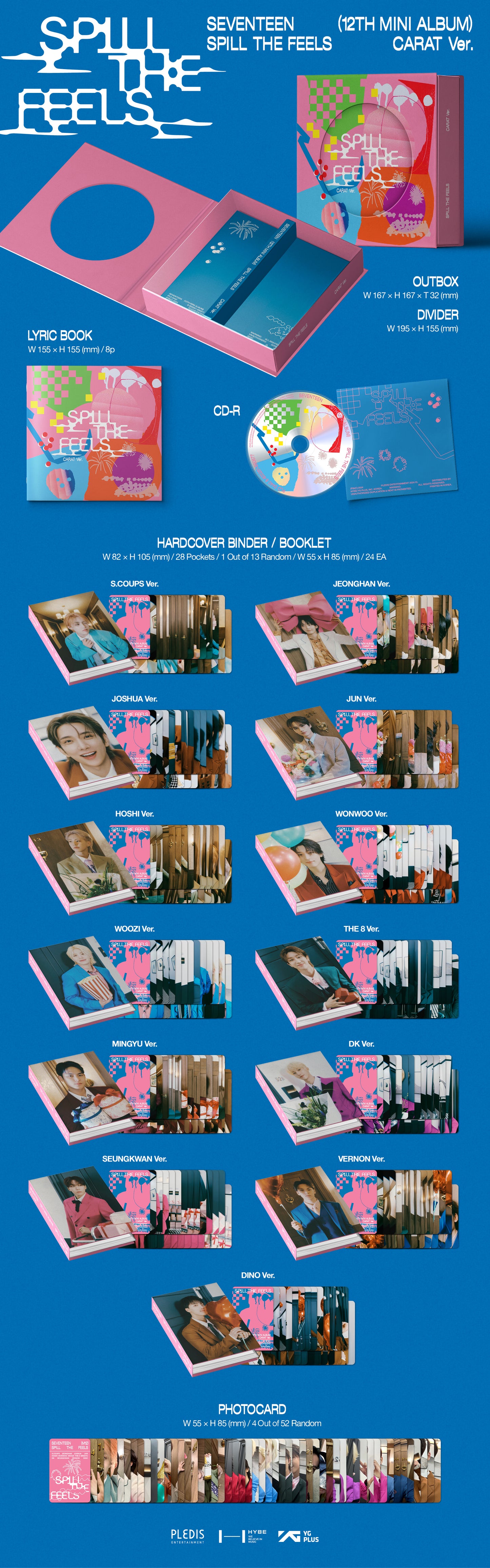 SEVENTEEN - SPILL THE FEELS [CARAT Ver.] album contents and details